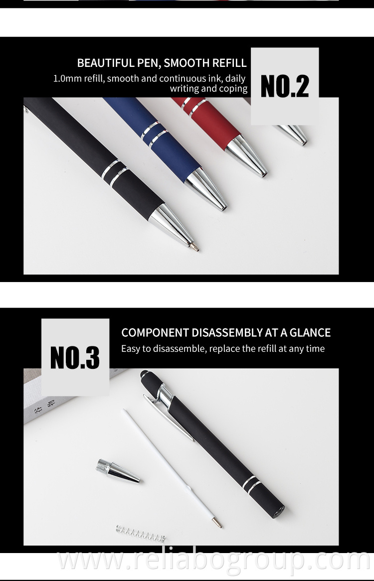 Hot selling promotional pen custom logo ball pen stylus metal pen with custom logo